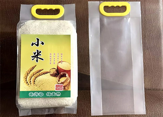 el soporte del arroz de 5kg 10kg encima del acondicionamiento de los alimentos empaqueta 8 lados selló laminado