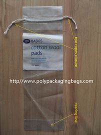 Bolsos de plástico transparente del LDPE con el lazo para la esponja de algodón/Q - extremidades