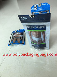 Bolsos plásticos del embalaje de los hombres ‘de la ropa interior de encargo de S con la impresión del logotipo