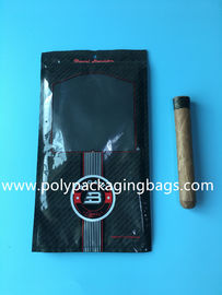 El Humidor clásico del cigarro del negro 4-6 empaqueta/el bolso hidratante plástico de la cremallera general