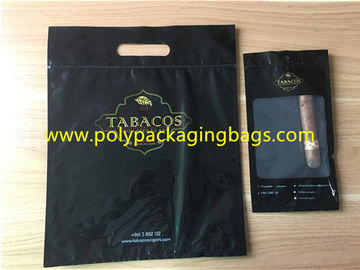 El Humidor de gran tamaño negro del cigarro empaqueta el Ziplock que se puede volver a sellar a abierto y el cigarro cercano de la capacidad grande humedeció bolsos