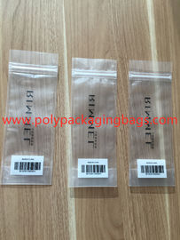 Pequeños bolsos plásticos compuestos transparentes blancos de la cerradura de la cremallera que se colocan impresos con QR Code