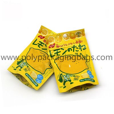 Los bolsos ziplock de la impresión de encargo con el logotipo se levantan la bolsa de plástico que empaqueta para el caramelo/los bocados