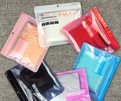 Bolsos plásticos multicolores transparentes de la ropa interior de la ropa de la cremallera de la moda