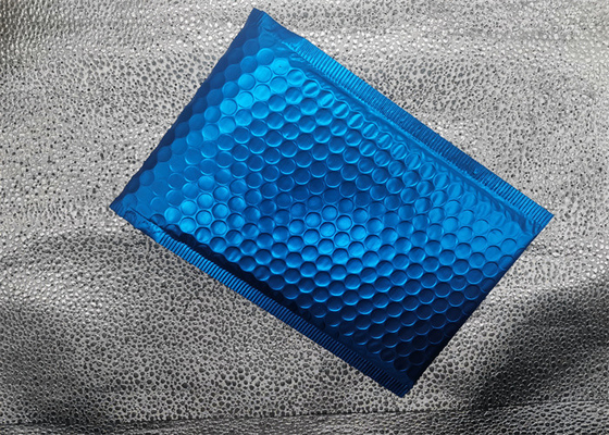 Empaquetado metálico azul del bolso del correo de la burbuja del amortiguador de aire para los cosméticos