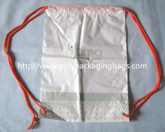Aduana blanca de empaquetado personalizada de la mochila del lazo del regalo plástico