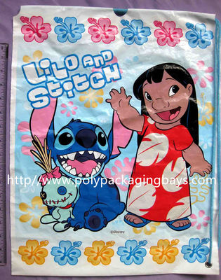 fácil ábrase y empaquetado plástico cercano del regalo de la mochila del lazo/los bolsos de empaquetado del juguete