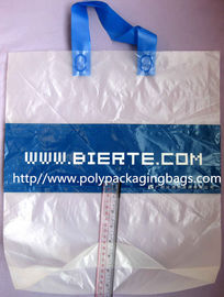 Bolsos de ultramarinos plásticos personalizados biodegradables con la manija del lazo