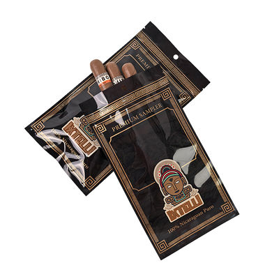 Bolsa de tabaco Mylar personalizada a prueba de olores para cigarros, bolsa con cierre hermético para hojas, embalaje, humidor, sellado térmico, lámina de plástico, humidor portátil para cigarros