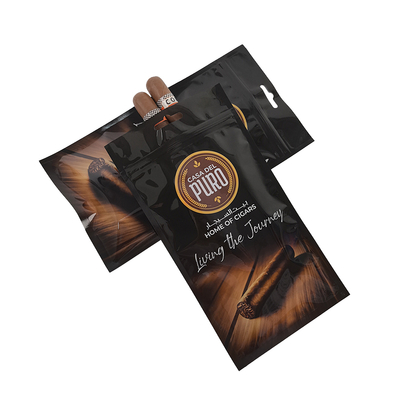 Bolsa de embalaje de cigarrillos de plástico con cierre de cremallera con cierre de cremallera Bolsa de cigarrillos de tabaco Mylar