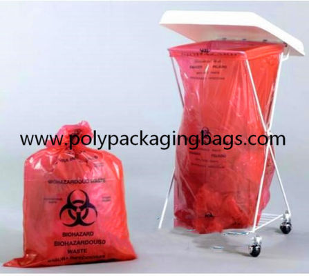 bolsos de basura biodegradables del lazo de 200um PE