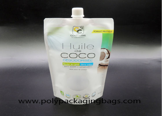 el bolso de empaquetado de la boca de la succión del uno mismo de la leche de coco de 16oz 500ml se levanta el bolso con el canalón