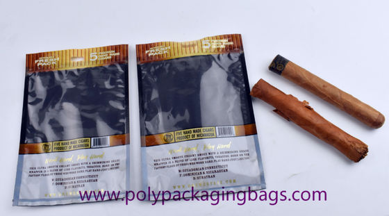 Bolso hidratante de encargo del cigarro/bolso mojado del cigarro plástico tamaño de W130 x de L220mm