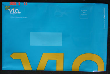 Las bolsas de plástico de envío metalizadas azul del sello adhesivo para la ropa de envío