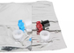 El BABERO modificado para requisitos particulares del papel de aluminio empaqueta en caja con la espita transparente para el jugo