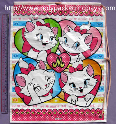 fácil ábrase y empaquetado plástico cercano del regalo de la mochila del lazo/los bolsos de empaquetado del juguete