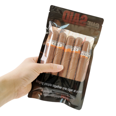 Bolsas de cigarrillos de plástico personalizados de humedad de cerradura con caja de visualización