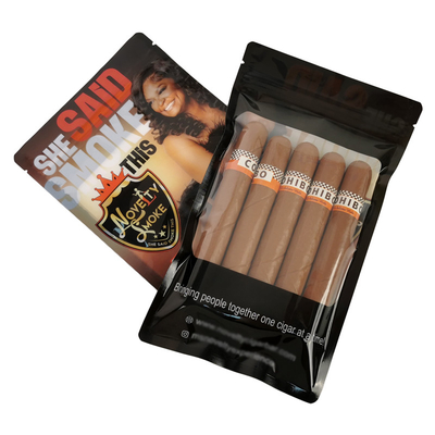 Bolsas de cigarrillos de plástico personalizados de humedad de cerradura con caja de visualización