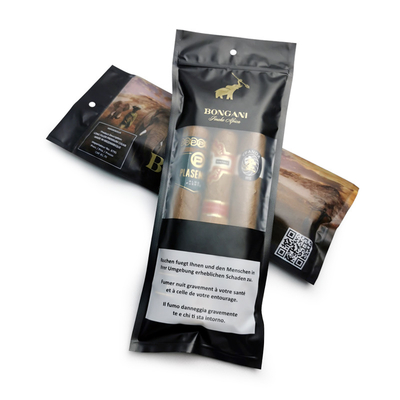 Bolsas de humidor de cigarrillos Ziplock personalizadas con sistema hidratado y ventana de visualización 90 días de conservación 20 cigarrillos de capacidad