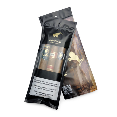 Bolsas de humidor de cigarrillos Ziplock personalizadas con sistema hidratado y ventana de visualización 90 días de conservación 20 cigarrillos de capacidad