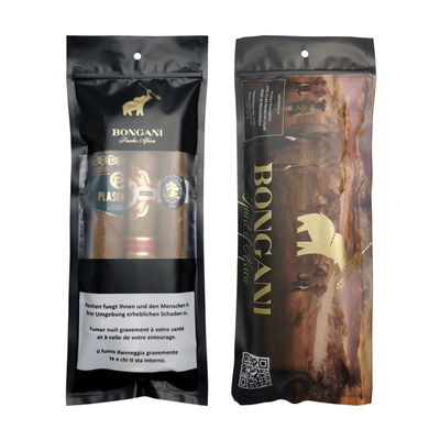 Bolsas de humidor de cigarrillos Ziplock personalizadas con sistema hidratado y ventana de visualización 90 días de conservación 20 cigarrillos de capacidad