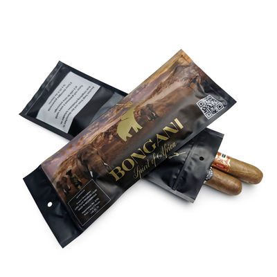Bolsas de humidor de cigarrillos Ziplock personalizadas con sistema hidratado y ventana de visualización 90 días de conservación 20 cigarrillos de capacidad