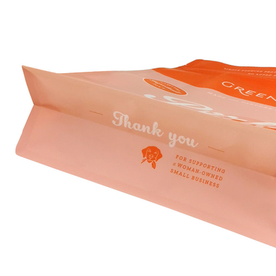 Bolso de comida para mascotas a medida Bolso de cremallera de pie Bolso de barrera resealable Bolso de comida para mascotas de fondo plano