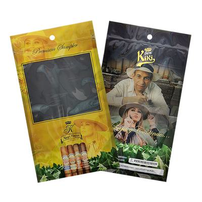 Bolsas de humidor de cigarrillos con cerradura por cremallera impresas a medida de fábrica 69% ~ 75% RH