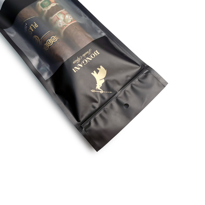 Logotipo personalizado Bolsas de plástico Mylar de cigarrillos Bolsas de control de humedad de cigarrillos con cerradura con cremallera Bolsa de humidor Bolsas de embalaje de humidor de cigarrillos