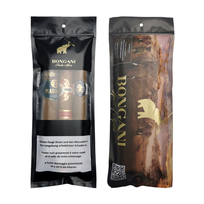 Logotipo personalizado Bolsas de plástico Mylar de cigarrillos Bolsas de control de humedad de cigarrillos con cerradura con cremallera Bolsa de humidor Bolsas de embalaje de humidor de cigarrillos