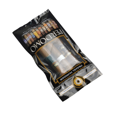 Bolsa de embalaje para cigarros con humedad, personalizada, con cierre Ziplock, de una sola bolsa, con impresión personalizada, bolsa hidratante para cigarros