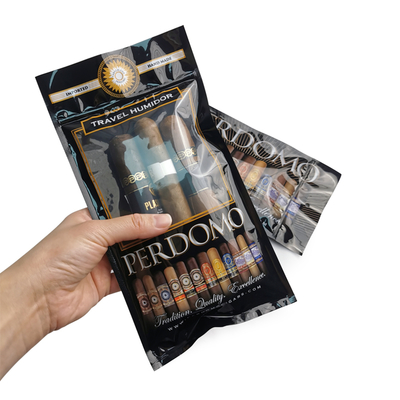 Bolsa de embalaje para cigarros con humedad, personalizada, con cierre Ziplock, de una sola bolsa, con impresión personalizada, bolsa hidratante para cigarros