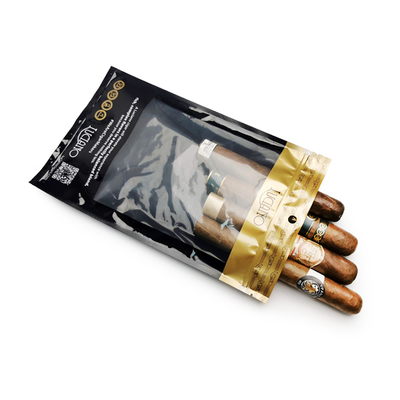 Bolsa Humidor de Viaje con Impresión Personalizada para 4-6 Cigarros, Bolsas de Plástico Humidificadas con Bolsa de Embalaje para Cigarros