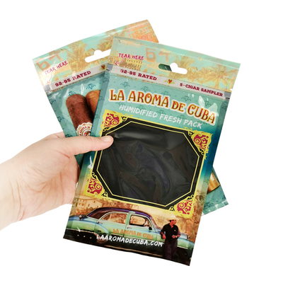 Bolsa de embalaje de cigarrillos de alta calidad de 90 días Humidificador de plástico Stand 65-75% RH BOPP PE PE Tipo de impresión en gravura