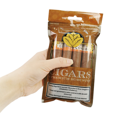Estuche de viaje para cigarros de cuero de lujo personalizado con humidificador, bolsa portátil para humidor forrada de cedro, control de humedad, bolsa con cierre hermético