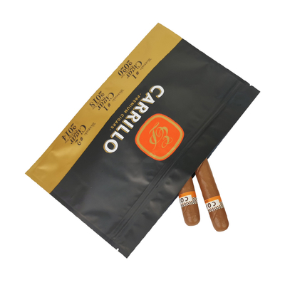Embalaje de cigarrillos a prueba de humedad y olor Bolsa de embalaje de alimentos cerradura de cremallera Tabaco Envase de cigarrillos embalaje de plástico Bolsas Mylar