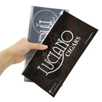 Embalaje Fabricante Bolsa de embalaje con cremallera Bolsas de cigarrillos con cremallera en caja Bolsa de plástico para cigarrillos