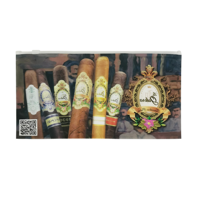 Impresión de logotipo personalizado Envase de cigarro Deslizador Cerradura de cremallera Tubo de tabaco Bolsa de plástico Paquete Humidor de cigarro Bolsa de cremallera Bolsas de embalaje