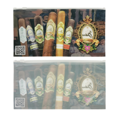 Impresión de logotipo personalizado Envase de cigarro Deslizador Cerradura de cremallera Tubo de tabaco Bolsa de plástico Paquete Humidor de cigarro Bolsa de cremallera Bolsas de embalaje