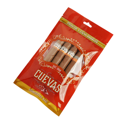 Bolsa de Mylar de aluminio con sellado térmico a prueba de olores personalizada, bolsas para correo con UV puntual, bolsa para empaquetado de cigarros con cremallera