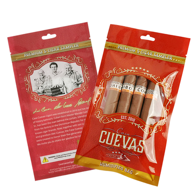 Bolsa de Mylar de aluminio con sellado térmico a prueba de olores personalizada, bolsas para correo con UV puntual, bolsa para empaquetado de cigarros con cremallera