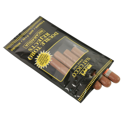 Embalaje de tabaco personalizado Humidificador Bolsas de plástico Humidificador de cigarros humidificados Bolsas Humidor para 4-5 cigarros con higrómetro y divisor