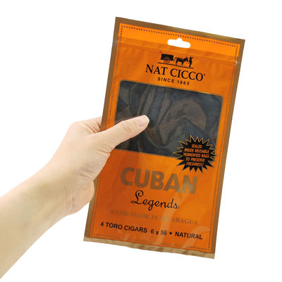 Bolsa Humidor de Viaje con Impresión Personalizada para 4-6 Cigarros, Bolsas de Plástico Humidificadas con Bolsa de Embalaje para Cigarros