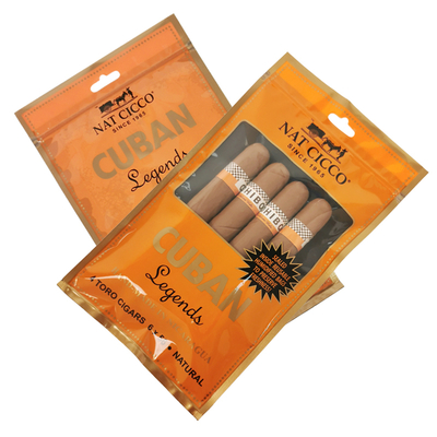 Embalaje de tabaco personalizado Humidificador Bolsas de plástico Humidificador de cigarros humidificados Bolsas Humidor para 4-5 cigarros con higrómetro y divisor