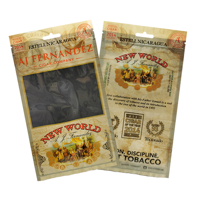 Bolsas de humidor de cigarrillos con cerradura por cremallera de impresión personalizada Bolsas de embalaje de cigarrillos humedecidos con sistema de hidratación para accesorios de cigarrillos