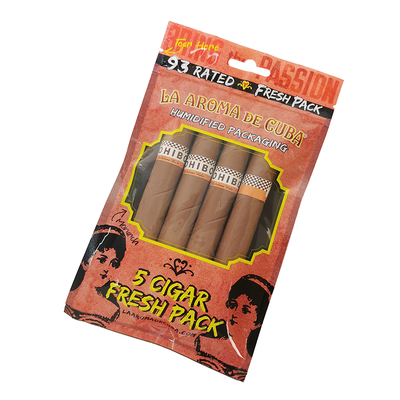 Bolsa Humidor de Viaje con Impresión Personalizada para 4-6 Cigarros, Bolsas de Plástico Humidificadas con Bolsa de Embalaje para Cigarros