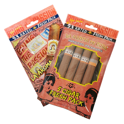 Bolsa Humidor de Viaje con Impresión Personalizada para 4-6 Cigarros, Bolsas de Plástico Humidificadas con Bolsa de Embalaje para Cigarros