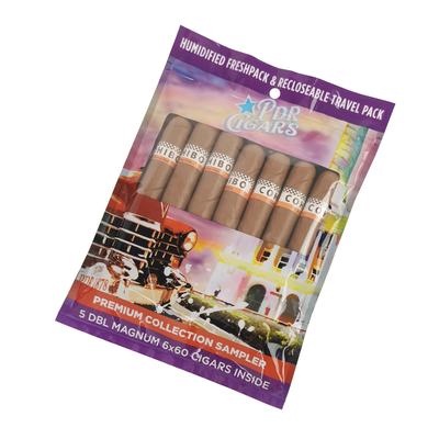 Logotipo personalizado Envolturas de cigarros vacías Humidor Embalaje plástico Bolsa con cierre hermético Bolsa para humidor de cigarros
