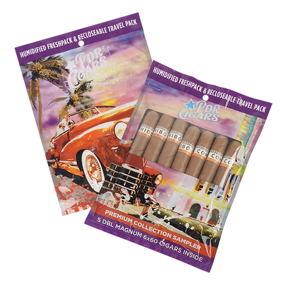 Logotipo personalizado Envolturas de cigarros vacías Humidor Embalaje plástico Bolsa con cierre hermético Bolsa para humidor de cigarros