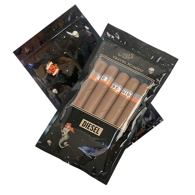 Estuche de viaje para cigarros de cuero de lujo personalizado con humidificador, bolsa portátil para humidor forrada de cedro, control de humedad, bolsa con cierre hermético